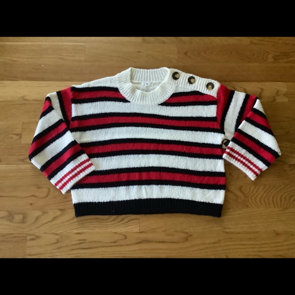 B.P. By Nordstrom button shoulder stripe sweater - Picture 5 of 5